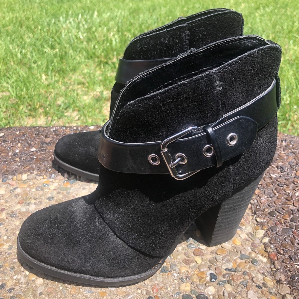suede ankle booties with buckle | Jessica Simpson